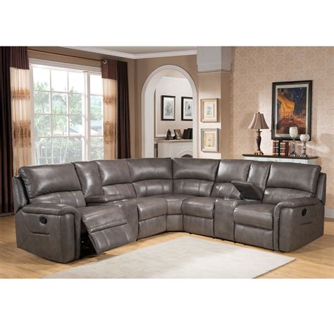 Gray Leather Sofa Recliner